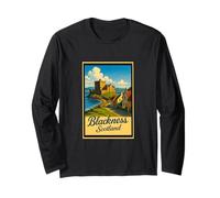 Blackness Scotland Vintage Souvenir de Voyage Post-Art Graphique Manche Longue