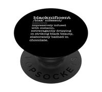 BLACKNIFICENT Dictionnaire Black History Month Pride Meme PopSockets PopGrip Adhésif