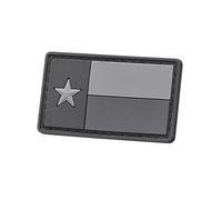 Blackout Mini Small 1x1.75 Texas TX Lone Star PVC State Flag Subdued Morale Tactical Rubber Fastener