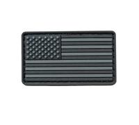 Blackout Mini Small 1x1.75 USA America Flag Subdued Tactical Morale PVC Rubber Touch Fastener
