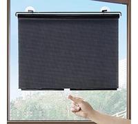 Blackout Rideaux Aveugles avec Ventouse à Isolation Thermique pour Portes et Fenêtres,Stores Enrouleur Temporaires Portable,Rideau Occultant Thermiques,Protection Solaire (75x125cm(29.5x49.2in))