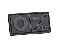 Blackout Small ONEG Blood Type O NEG O- PVC 1x2 inch OCP Morale Tactical Touch Fastener Patch
