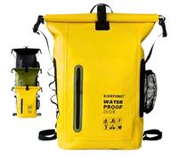 Blackpeanut Nuevo Sac à Dos Imperméable de 25 Litres, Sac Imperméable, Confortable avec Poche Externe pour Bouteille d'Eau, Idéal pour les Activités Aquatiques et en Plein Air (jaune)