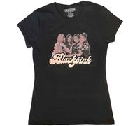 BLACKPINK T Shirt Band Photo Nouveau Officiel Femme Skinny Fit Noir Size XL