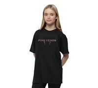 BLACKPINK T Shirt Rose Venom Band Logo Nouveau Officiel Unisex Noir Size S