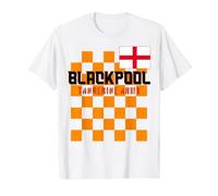 Blackpool UK Drapeau Anglais Tangerines Blackpool T-Shirt Graphique avec Valeur, Homme, Blanc, S