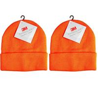 Blackrock Bonnet Orange, à Porter avec Une Veste Haute visibilité, pour Hommes et Femmes, Course à Pied, Bonnet, Hiver, léger, Calotte, Thermique, Bonnet de Travail pour l'hive (Lot de 2)