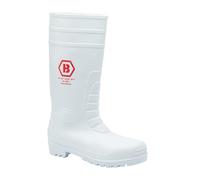 Blackrock Bottes de sécurité blanches pour hommes et femmes, bottes de pluie à embout en acier, bottes de sécurité alimentaire, bottes de pluie blanche