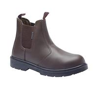 Blackrock Bottes de sécurité Dealer, embout en acier, bottes Chelsea, hommes, femmes, Chaussures de sécurité, jardinage, marron, équitation, cour, chaussures à enfiler, légère