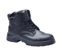 Blackrock Bottes de trekking S3 résistantes à l'eau avec protection antistatique, cuir noir, embout en acier et semelle intermédiaire protectrice en acier, bottes de travail légères et sécuritaire