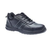 Blackrock Baskets de sécurité légères Hommes Femmes Chaussures sécurité Pro Baskets Cuir Embout Acier, Baskets sécurité Pro, Baskets sécurité légères, Baskets sécu Corona Noires Embout Acier