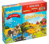 Blackrock Games Blue Orange - Pack Royal - Kingdomino + Age Of Giants Et 5 Stickers Exclusif - Pack Cadeau Jeu De Société Avec L'extension - Version Jusqu'à 5 Joueurs À Partir De 8 Ans