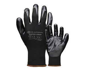 Blackrock Gants de travail Super Grip, Nitrile noir, hommes et femmes