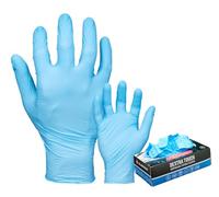 Blackrock Gants jetables en nitrile - sans poudre, sans latex, gants en caoutchouc non stériles à usage multiple pour usage industriel, qualité alimentaire, chaque boîte contient 100 bleu