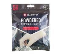 Blackrock Lot de 10 gants jetables en vinyle poudré, gants médicaux, alimentaires, sans latex, gants chirurgicaux, gants de tatouage, non stériles, premiers secours, peinture, blanc, sans danger pour