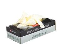 Blackrock Gants jetables en vinyle poudré, 100 boîtes, médicaux, alimentaires, sans latex, chirurgicaux, tatouages, non stériles, premiers secours, peinture, blancs, sans danger pour la pea
