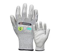 Blackrock Lithium-PU Gants de travail résistants aux coupures de niveau C, légers et flexibles, pour homme et femme, doublure en acier et fibre de verre anti-coupe, couteau, protection de lame, gris,
