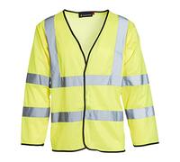 Blackrock Gilet à manches longues haute visibilité jaune, vestes réfléchissantes haute visibilité, Hi Viz, vêtements de travail, vêtements utilitaires et de sécurité, vestes Hivisible sécurité, EPI