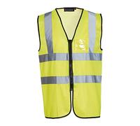 Blackrock Gilet haute visibilité jaune pour cadres, hommes et femmes avec fermeture à glissière, léger, vêtements de sécurité réfléchissants à haute visibilité, entièrement certifié EN
