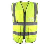 Blackrock Gilet haute visibilité jaune premium avec poches, pochette pour carte d'identité et porte-clés, gilets haute visibilité réfléchissants pour hommes et femmes avec poches certifié EN