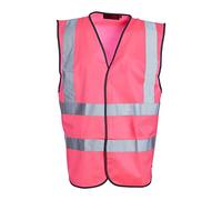 Blackrock Gilet Haute Visibilité Rose, Sécurité, Réfléchissant, EPI Haute Visibilité, Vêtements de Travail, Hommes et Femmes