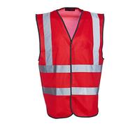 Blackrock Gilet haute visibilité rouge, gilet haute visibilité, vestes haute visibilité, sécurité, réfléchissant, EPI, haute visibilité, sécurité, vêtements de travail, hommes et femme