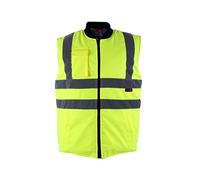 Blackrock Gilet réversible rembourré haute visibilité, doublé matelassé, gilet de travail chaud pour hommes et femmes, gilet réfléchissant haute visibilité pour équitation, vêtement de sécurit