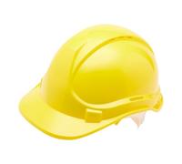Blackrock Jaune Hard Hat, Casque de sécurité, pour la Construction, Hommes Femmes Unisexe, Chapeaux de Travail, Constructeur, Sangle de tête réglable, HDPE, UK/EU 2016/425 EN937:2012+A1:2012