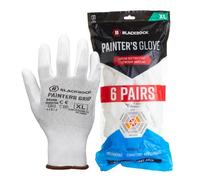 Blackrock Pack de 6 paires de gants de travail de peintre légers en PU