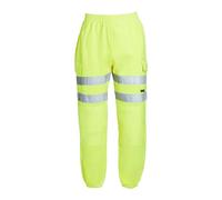 Blackrock Pantalon de Jogging Haute visibilité pour Homme et Femme - Jaune - Pantalon de Travail Utilitaire et de sécurité - Pantalon de survêtement - Pantalon de Chantier - Taille 4XL