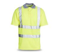 Blackrock Polo Haute visibilité, T-Shirt Jaune, Vêtements de Travail Utilitaires et de sécurité, Vêtements de Travail à Haute visibilité EPI, pour Hommes Femmes Unisexe, Certifié EN20471 Classe 2