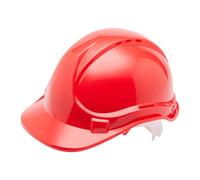 Blackrock Red Hard Hat, Casque de sécurité, pour la Construction, Hommes Femmes Unisexe, Chapeaux de Travail, Constructeur, Sangle de tête réglable, Protection HDPE, UK/EU 2016/425 EN937:2012+A1:2012