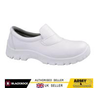 Blackrock Chaussures de sécurité à enfiler , hommes et femmes, embout en acier, chef, soins infirmiers, orthopédiques, chaussures de travail antidérapantes, hygiène, restauration, cuisin