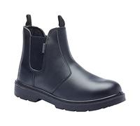 Blackrock Bottes de sécurité Dealer, embout en acier, bottes Chelsea, hommes, femmes, chaussures de sécurité, jardinage, noir, équitation, cour, chaussures à enfiler, légère