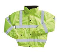 Blackrock Veste bomber imperméable haute visibilité, pour hommes et femmes, veste jaune, manteau, utilité et sécurité, haute visibilité, travaux de construction, hydrofuge, certifié EN 20471 Class 3