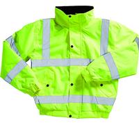 Blackrock Veste bomber imperméable haute visibilité, pour hommes et femmes, veste jaune, manteau, utilité et sécurité, haute visibilité, travaux de construction, hydrofuge, certifié EN 20471 Class 3
