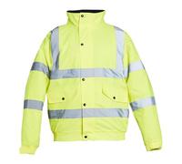 Blackrock Veste bomber imperméable haute visibilité, pour hommes et femmes, veste jaune, manteau, utilité et sécurité, haute visibilité, travaux de construction, hydrofuge, certifié EN 20471 Class 3
