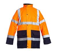 Blackrock Veste imperméable et isolante haute visibilité, pour hommes et femmes, veste orange, manteau, utilitaire et sécurité, haute visibilité, déperlante, certifiée EN 20471 classe 3, EN343 3: