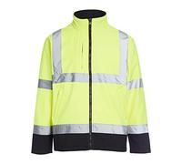 Blackrock Veste Soft Shell haute visibilité jaune et noire, hommes et femmes, chaud, coupe-vent et résistant à l'eau, vêtements de sécurité réfléchissants à haute visibilité, entièrement certifiés EN