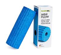 BLACKROLL® MINI FLOW (5x15 cm) | Petit rouleau d’automassage pour le fitness, le yoga, le crossfit et les étirements musculaires | Rouleau de massage à double effet pour les fascias | bleu azur