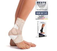 BLACKROX Chevillère [vainqueur de comparaison 2024] taille S-L | Pour homme et femme | Bandage pour la cheville | Parfait pour le sport, le football, le jogging et le bodybuilding | Ancle | Beige