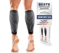 Blackrox RUNMED Performance Sport Paire de chaussettes de compression pour mollet Protection du mollet pour la course à pied, les varices - Noir - XL