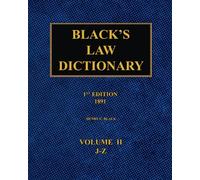 Black's Law Dictionary - 1st Edition (1891): Volume 2