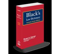 Blacks Law Dictionary Pocket Edition 7th | Référence juridique, taille compacte, 7e édition, terminologie juridique, format portable