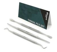 Blacks limes et Sonde Outils de podologie par Blizzard - Forgé allemand - Sonde col de cygne, cuillère Kit pédicure - Qualité hospitalière