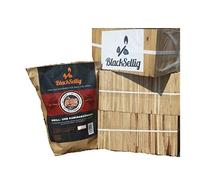 BlackSellig 24 kg de bois d'allume-feu parfaitement sec et propre + 50 allume-feux naturels.