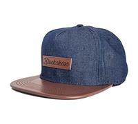 Blackskies® Aion Snapback Cap | Casquette Snapback Baseball Jean Denim Visière Simili Cuir Premium Unisexe - Homme Femme Streetwear Outdoor Été Loisirs