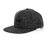 Blackskies® Apollon Snapback Cap | Casquette à visière Homme Femme | Casquette Baseball Premium Basecap Logo Gum Spot Laine Gris Foncé - Unisexe Streetwear Outdoor Été Loisirs