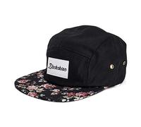 Blackskies® Black Beauty 5-Panel Cap Rose Noire à Fleurs Unisexe Casquette Baseball | Casquette Homme Femme - Basecap Streetwear Outdoor Été Loisirs