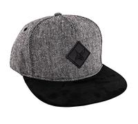Blackskies® Bliss Snapback Cap Unisexe Casquette Baseball Tweed Noire Suédine | Homme Femme Cap - Basecap Unisexe Streetwear Outdoor Été Loisirs